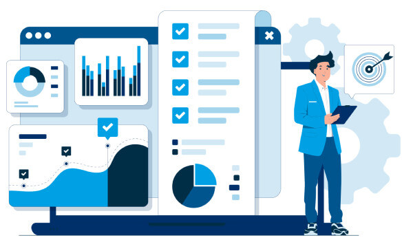 Supply Chain Manager Cartoon Grafieken