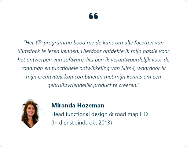 Miranda Hozeman Testimonial Slimstock Young Professional Programma